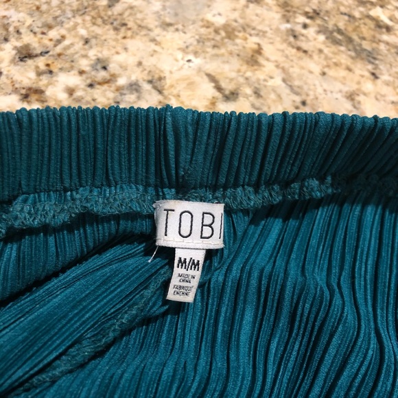 Tobi teal pleated romper - Picture 2 of 2